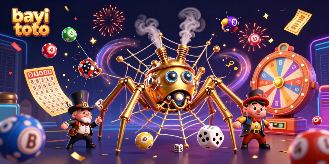 Bayi toto brings the excitement of gaming with vibrant illustrations of lotteries, bingo, and playful characters.