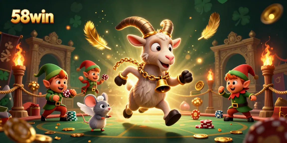 Experience thrilling gaming action with 58win as lively characters interact in a vibrant casino scene.