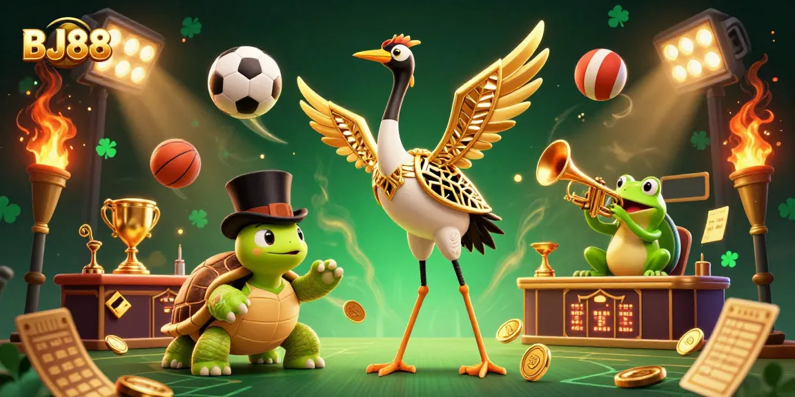Spin, win, and enjoy thrilling gameplay at BJ888, with lively characters and dynamic sports elements.