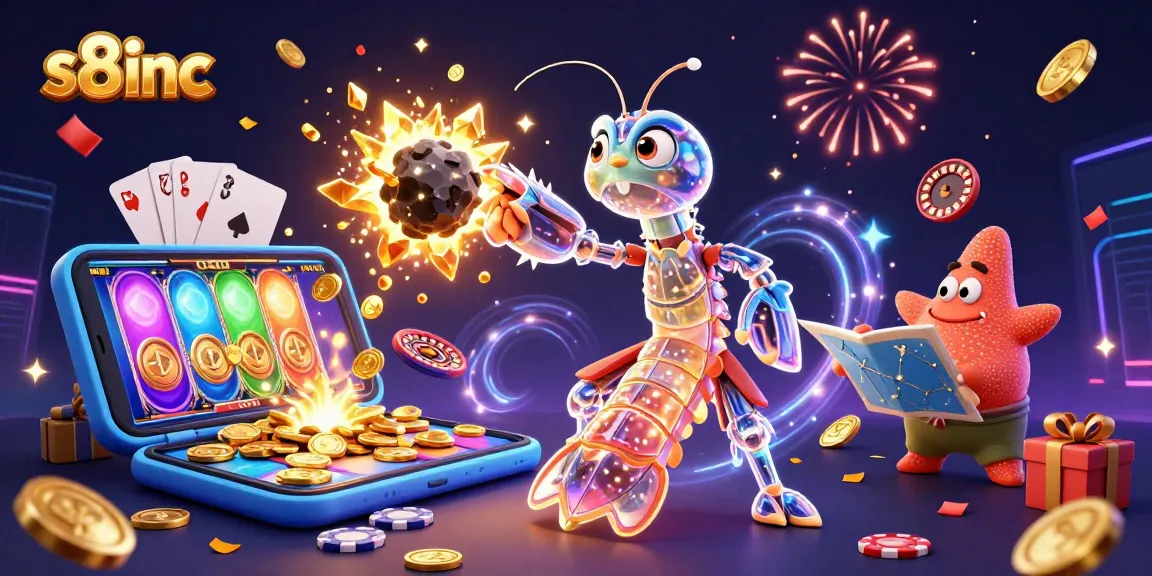 Experience the excitement of s8inc with a cosmic theme featuring a galactic samurai in action.