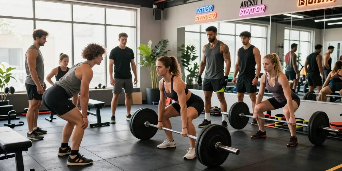 Engaging workout session at Astera Steroid Shop's vibrant gym, showcasing bodybuilders lifting weights in a supportive community.