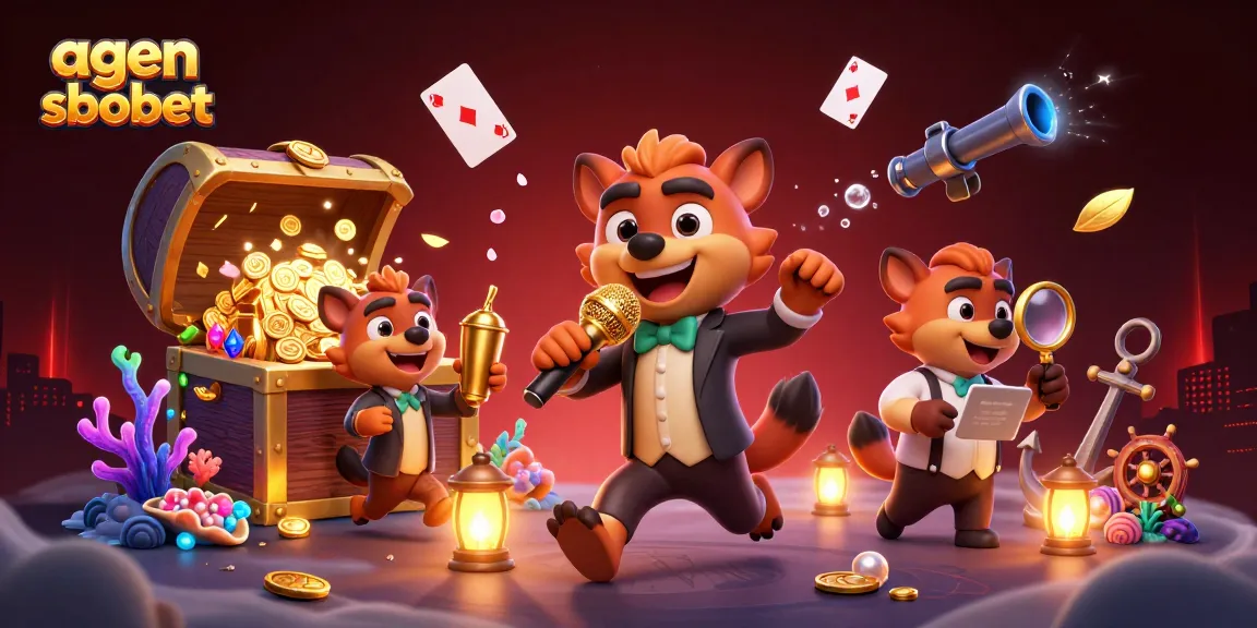 Experience the thrill of agen sbobet sports betting in a vibrant, 3D casino scene filled with laughter and excitement.