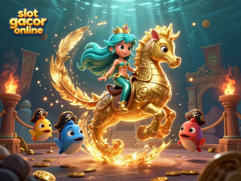 Experience the thrill of slot gacor online with our vibrant, immersive casino-themed illustration.