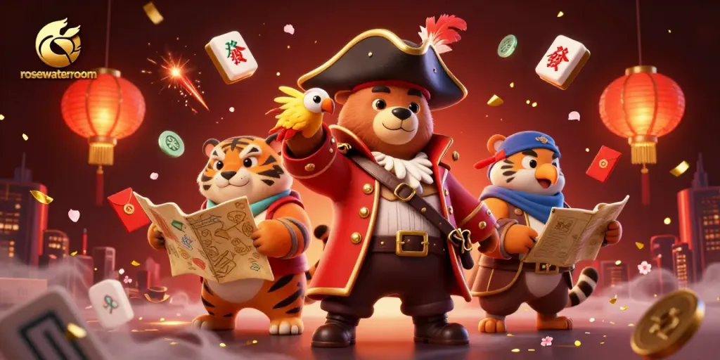 Engage in thrilling casino adventures with the rosewaterroom, exploring vibrant 3D pirate-themed illustrations of excitement.