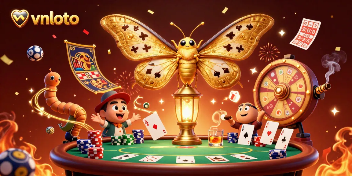 Experience thrilling gameplay with vnloto's vibrant lottery and casino fun in this captivating illustration.