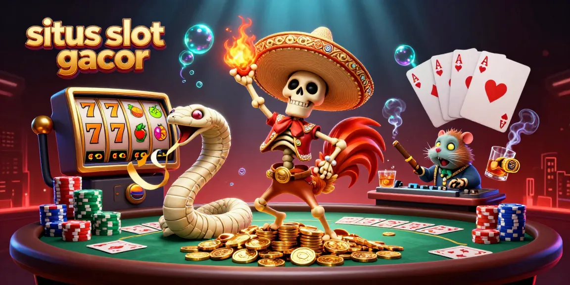 Experience winning with situs slot gacor using vibrant characters in a dynamic casino scene.