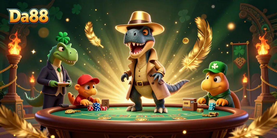 Experience Da88 excitement at the blackjack table with clever characters in action.