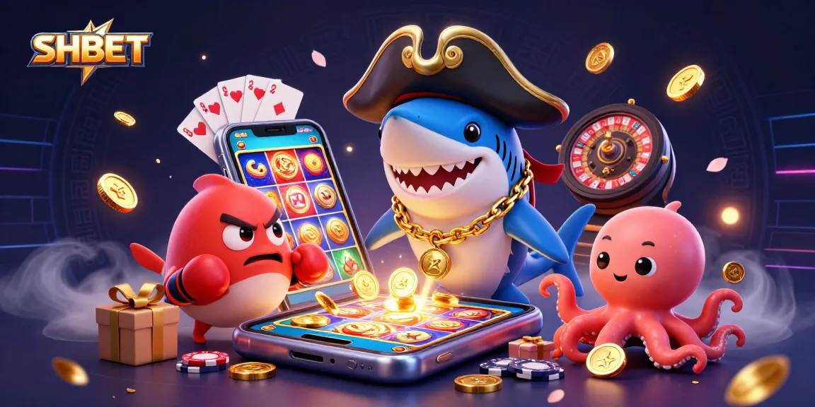 Experience thrilling gameplay with SHBET as the pirate shark, octopus, and pufferfish explore vibrant casino adventures.