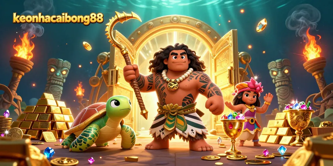 Engage with keonhacaibong88 as the demigod hawk unveils treasures in this vibrant casino illustration.