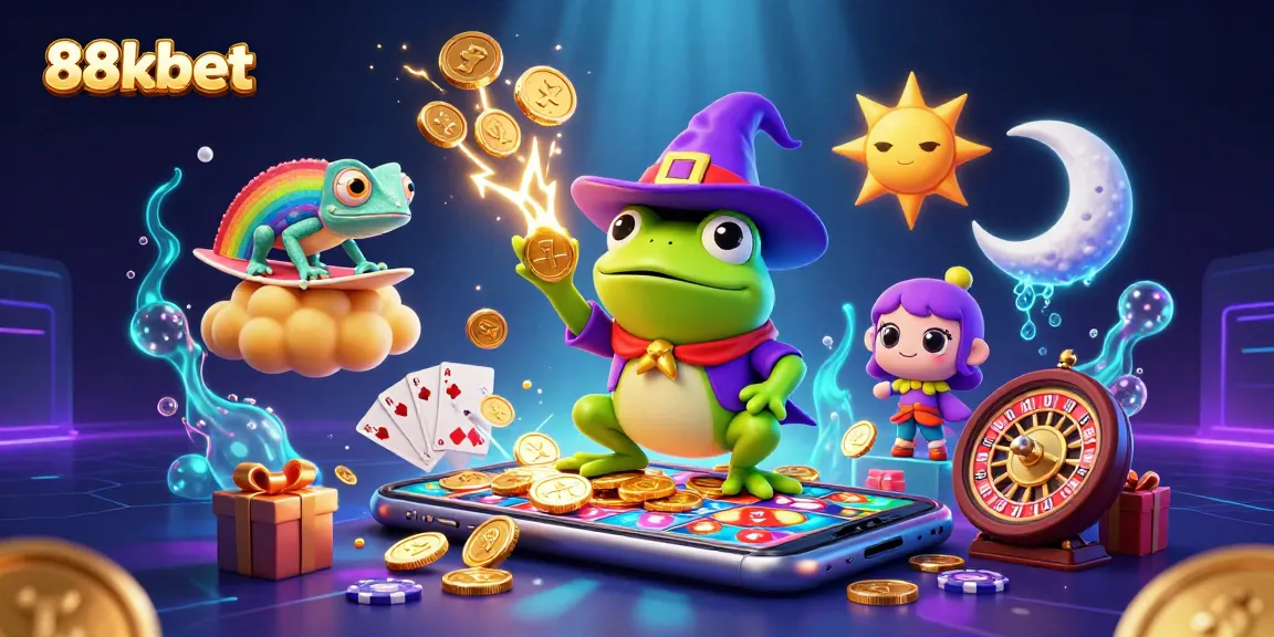 Experience the thrill of 88kbet with a storm of coins, vibrant characters, and dynamic gaming elements.