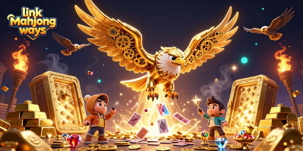 Explore the excitement of link mahjong ways and win big with this dazzling illustration.