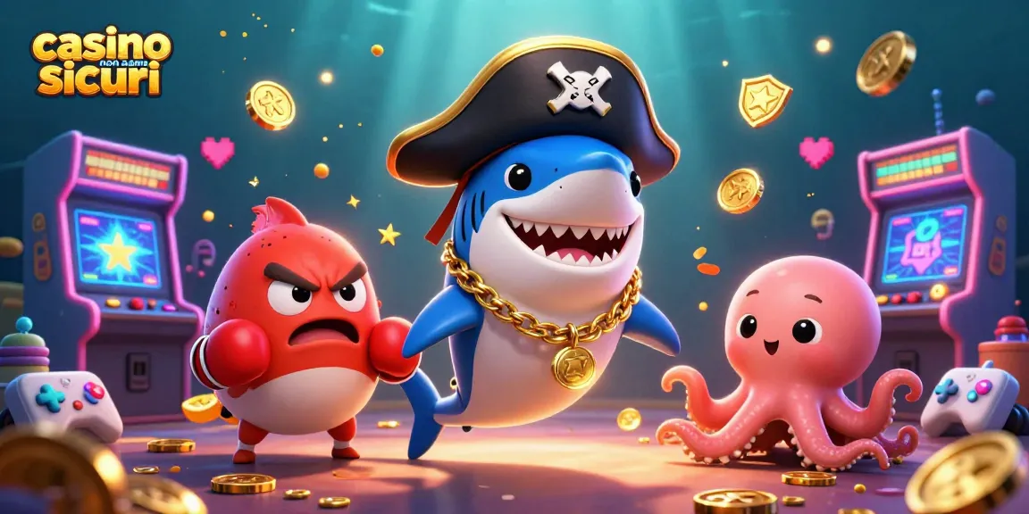 Unisciti al divertimento nei casinò non AAMS con la nostra vivace illustrazione 3D a tema pirata!