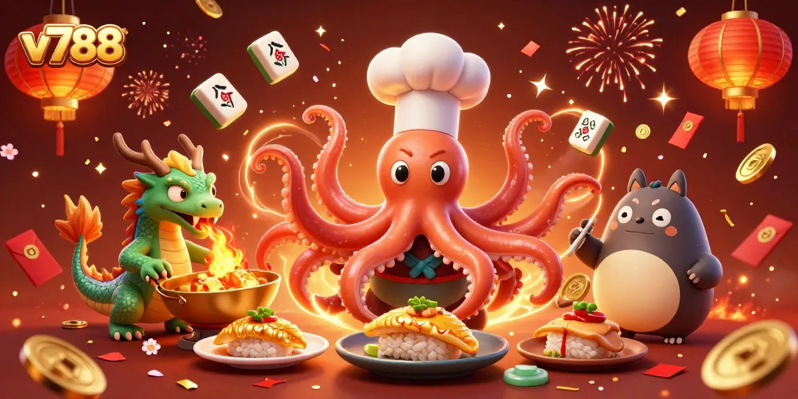 Experience thrilling gameplay at v788 with a vibrant casino illustration highlighting rich elements and characters.