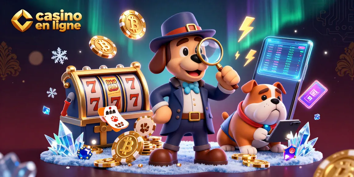 Plongez dans l'univers du casino en ligne avec cette illustration captivante de détectives en quête de trésors.