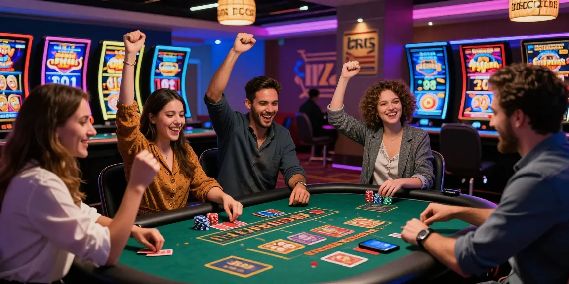 Exciting gaming experience at credit card casinos highlighting brcs.co.uk promotions and diverse players.