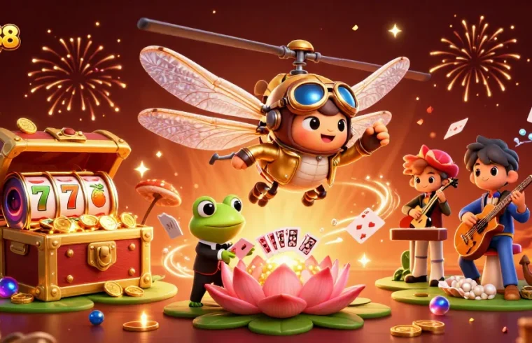 Experience thrilling gameplay at net88 with a vibrant 3D casino scene filled with excitement.