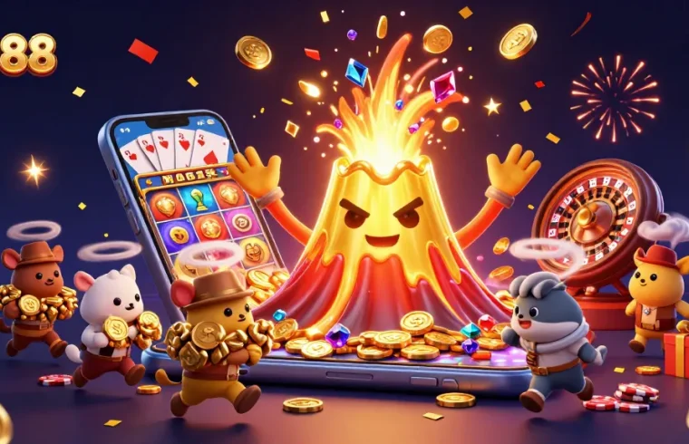 Capture the excitement of UU88 with golden volcano riches and thrilling casino action.