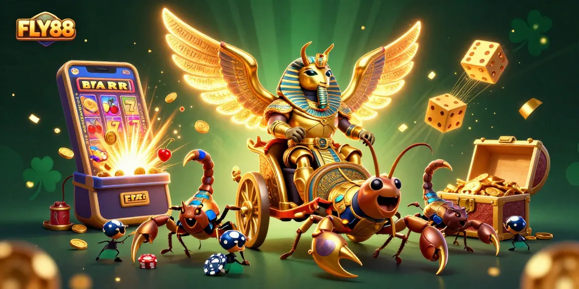 FLY88 offers thrilling jackpot excitement with vibrant games and captivating characters in a dynamic casino scene