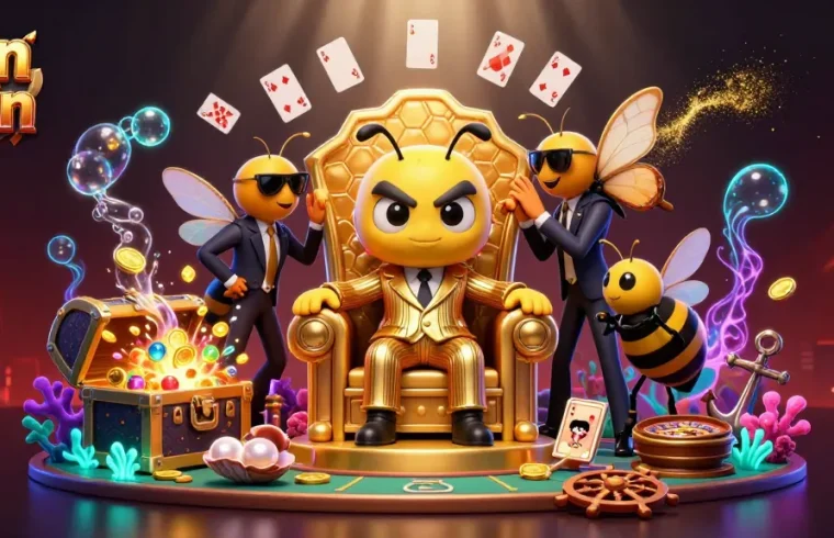 Experience the thrill of Sun Win with dynamic gaming elements in a vibrant casino scene.