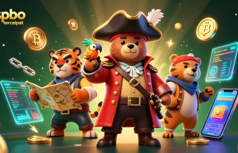 Engage in thrilling adventures with spbo tercepat through a vibrant 3D pirate casino scene.