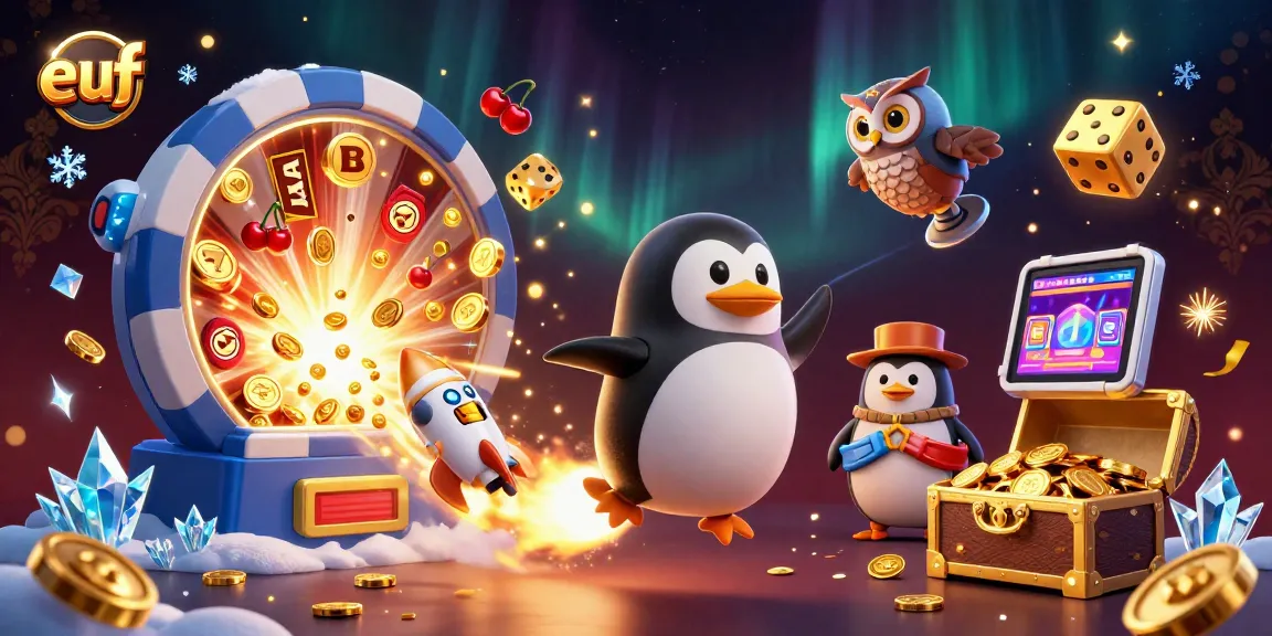 Experience the thrill of gaming with euf's exciting 3D casino illustration, showcasing vibrant elements of slots.