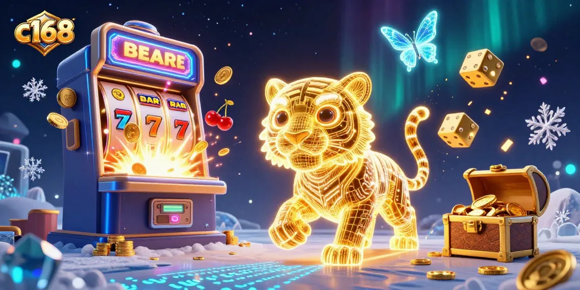 c168 players enjoy thrilling gaming experiences amid vibrant slot machines and golden treasures.