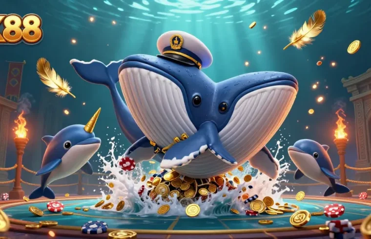 NK88 immerses players in a dynamic casino scene with vibrant characters and gambling elements.
