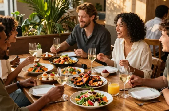 Delicious ROKOK88 recommended dishes enjoyed by friends at River City Restaurant.