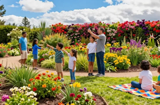 Explore the vibrant Capay Valley Garden Tour with family enjoying flowers and nature https://www.thecapayvalleygardentour.com
