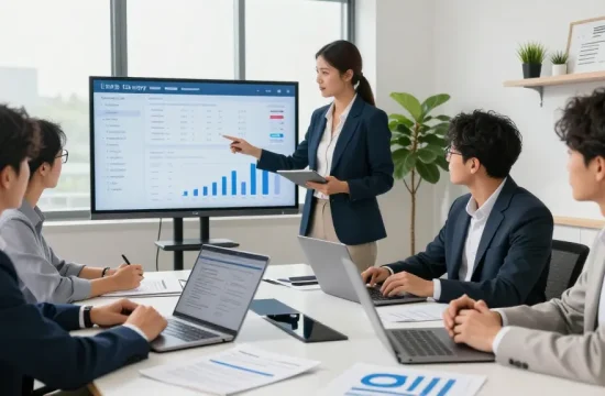 modernes Inkassobüro team collaborating on debt recovery strategies
