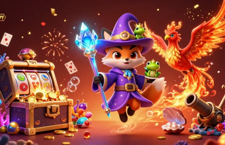 Engage with germanmilitaryrelics slot game treasures showcased by a cartoon wizard fox in action.