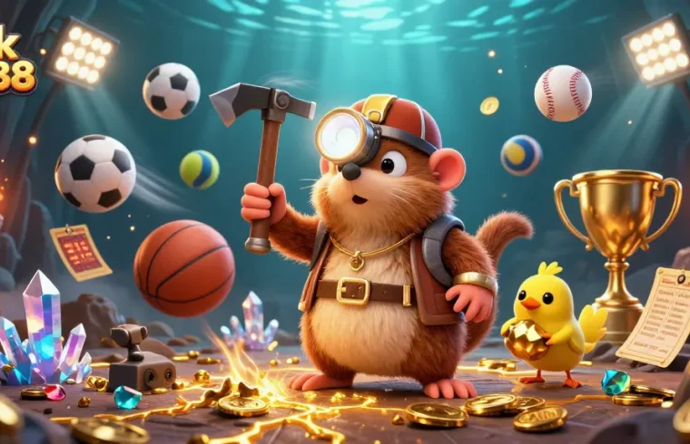 Bet big with link gg88 and enjoy dynamic sports action in this vibrant 3D illustration.