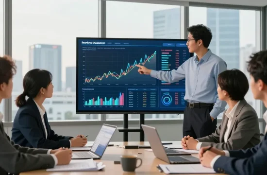 Scène de conseils financiers CIBC avec une équipe professionnelle dans un bureau moderne.