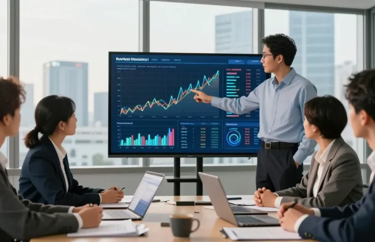 Scène de conseils financiers CIBC avec une équipe professionnelle dans un bureau moderne.