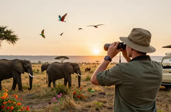NAGA2000 traveler experiencing the beauty of Kidepo Valley National Park with wildlife and stunning landscapes.