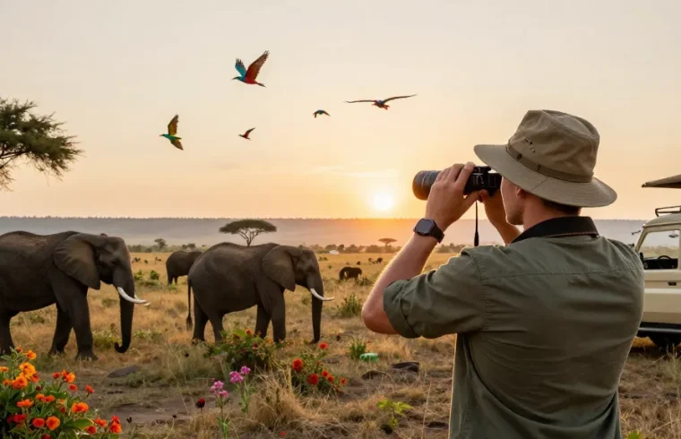 NAGA2000 traveler experiencing the beauty of Kidepo Valley National Park with wildlife and stunning landscapes.