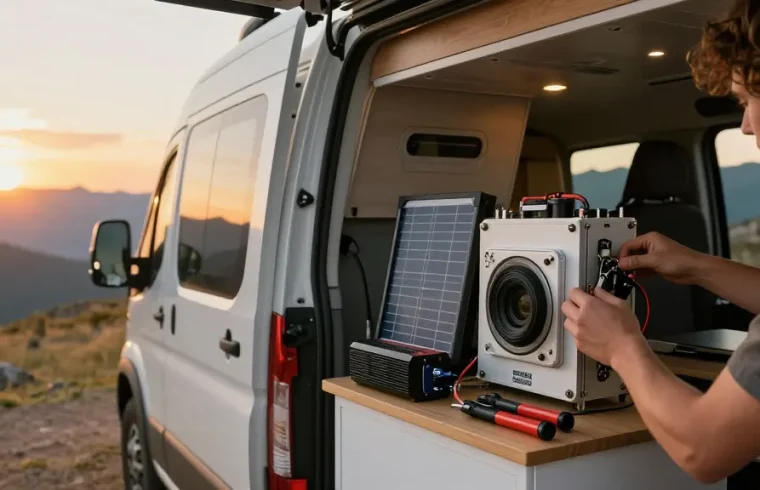 ROKOK88 electrical upgrade installation inside cozy camper van