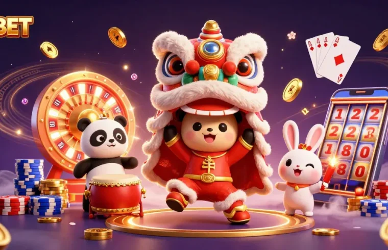HUBET spins excitement around vibrant casino games with dynamic characters celebrating