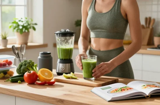Healthy meal preparation with rokok88 ingredients in a vibrant kitchen scene.